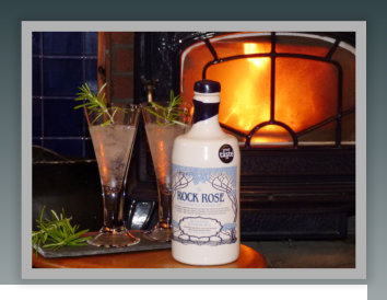 Rock Rose Gin with rosemary at Auld Post Office B&B